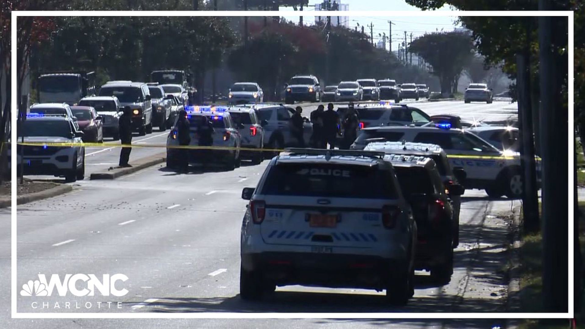 The crash happened on Freedom Drive near the interchange with Interstate 85 around 8 a.m. Medic confirmed two people were pronounced dead at the scene. 