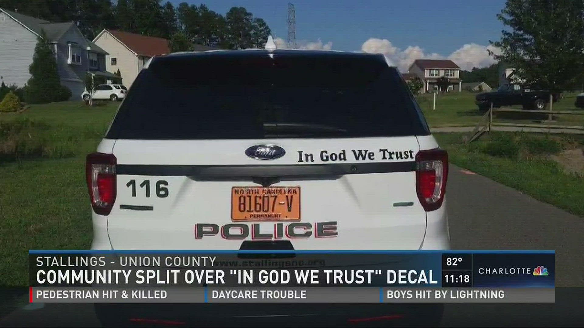 Stalling Pd Stallings PD adds 'In God We Trust' decals | wcnc.com