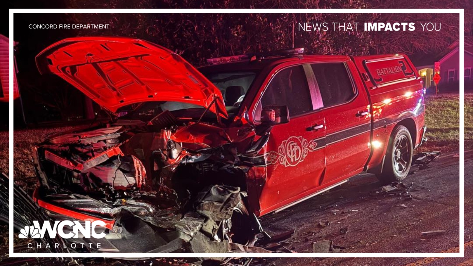 Concord firefighter injured after vehicle collides with emergency unit