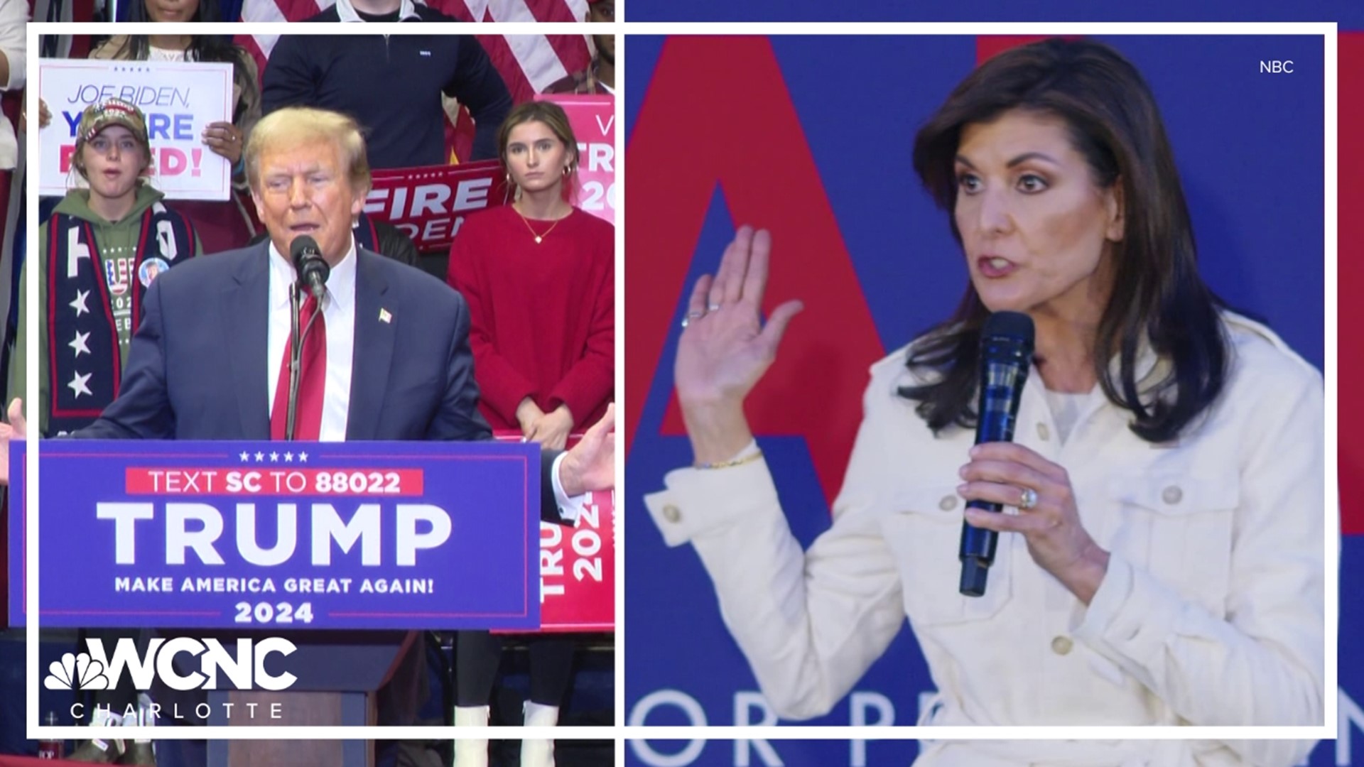 On the eve of the primary, Trump held a rally in Rock Hill and Haley campaigned near Charleston.
