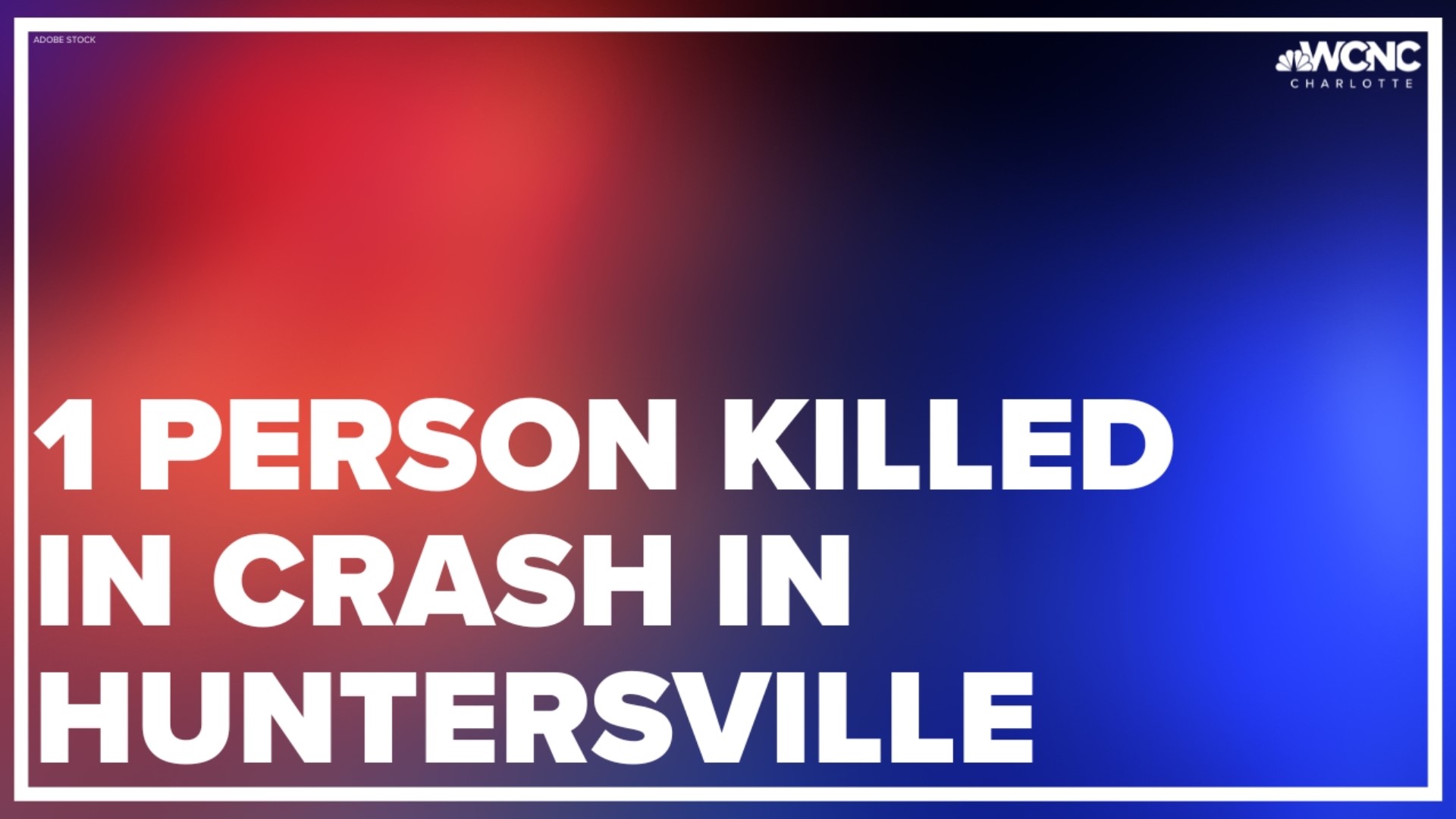 One person is dead after a crash on I-77 and Gilead Road in Huntersville.