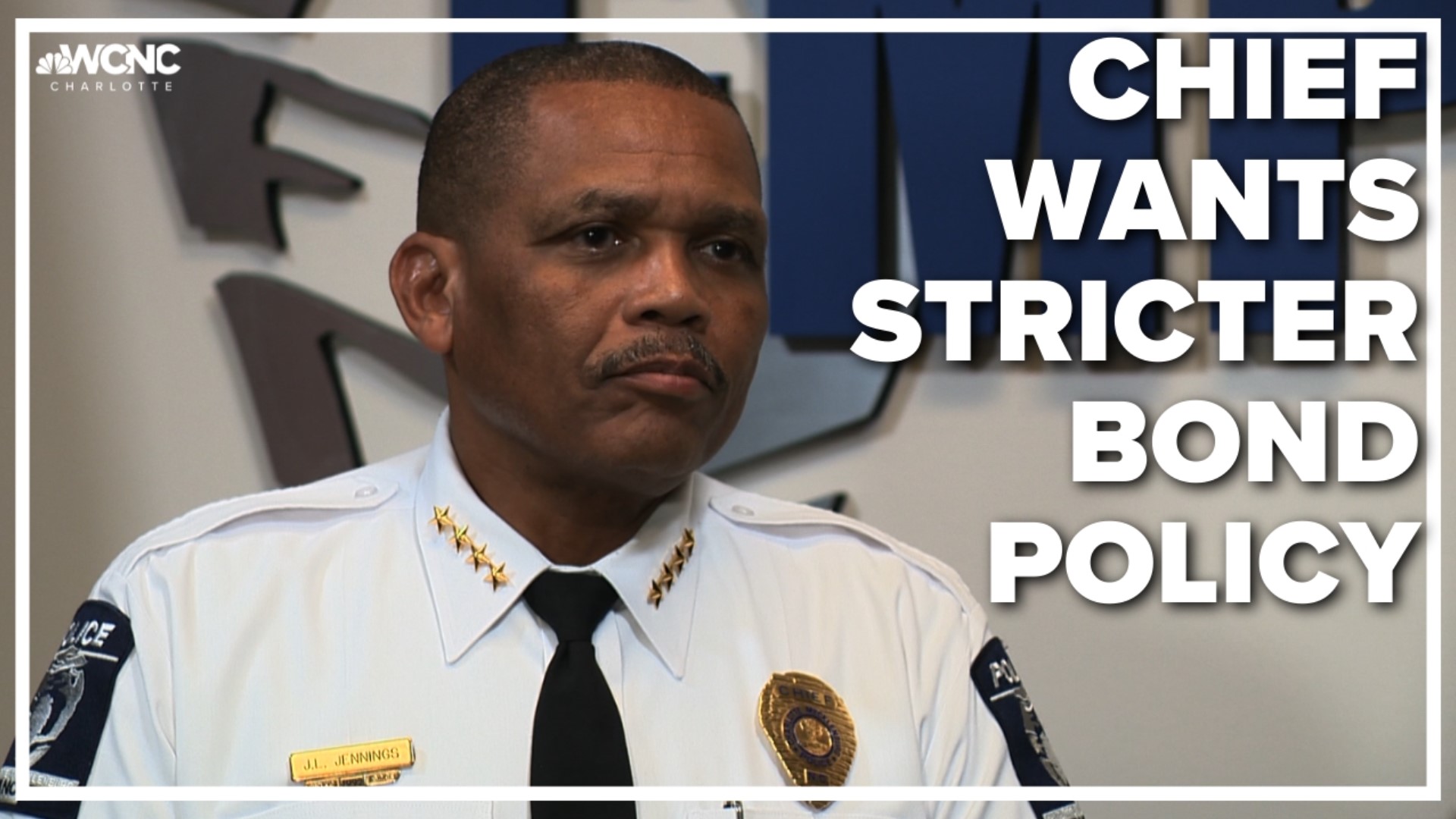 Charlotte-Mecklenburg Police Chief Johnny Jennings wants a change in state law to keep violent criminals from bonding out of jail and going back on the streets.