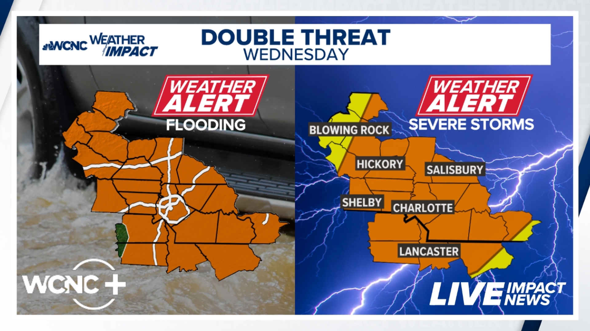 Charlotte set for severe storms and flood threat Wednesday evening ...