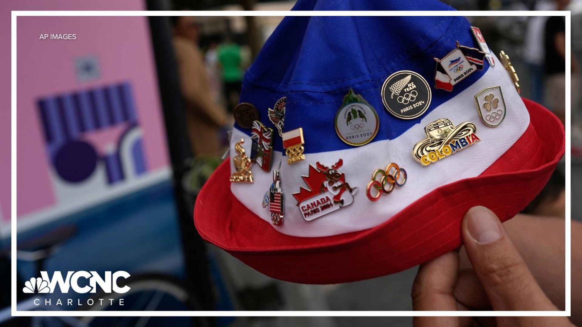 You may have noticed some athletes wearing pins from other countries before competing. But what do they mean? Let's connect the dots.