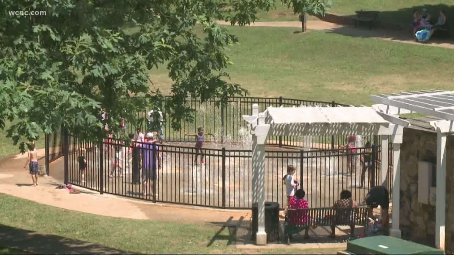 Kelly Wilson says it started at Latta Park in Dilworth at around 4 p.m. on Sunday. Wilson tells NBC Charlotte the other mom was angry her children were being splashed at the splash pad.