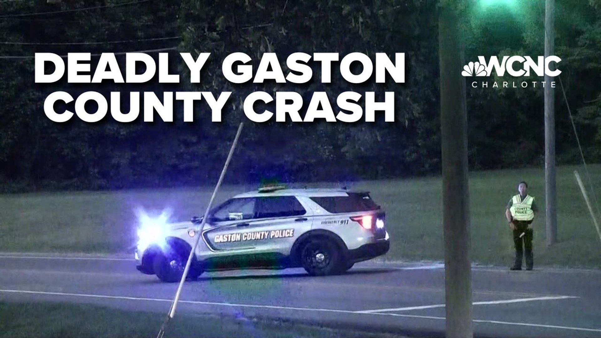 One person was killed in a car crash in Gastonia. Officials say the crash sparked a fire.