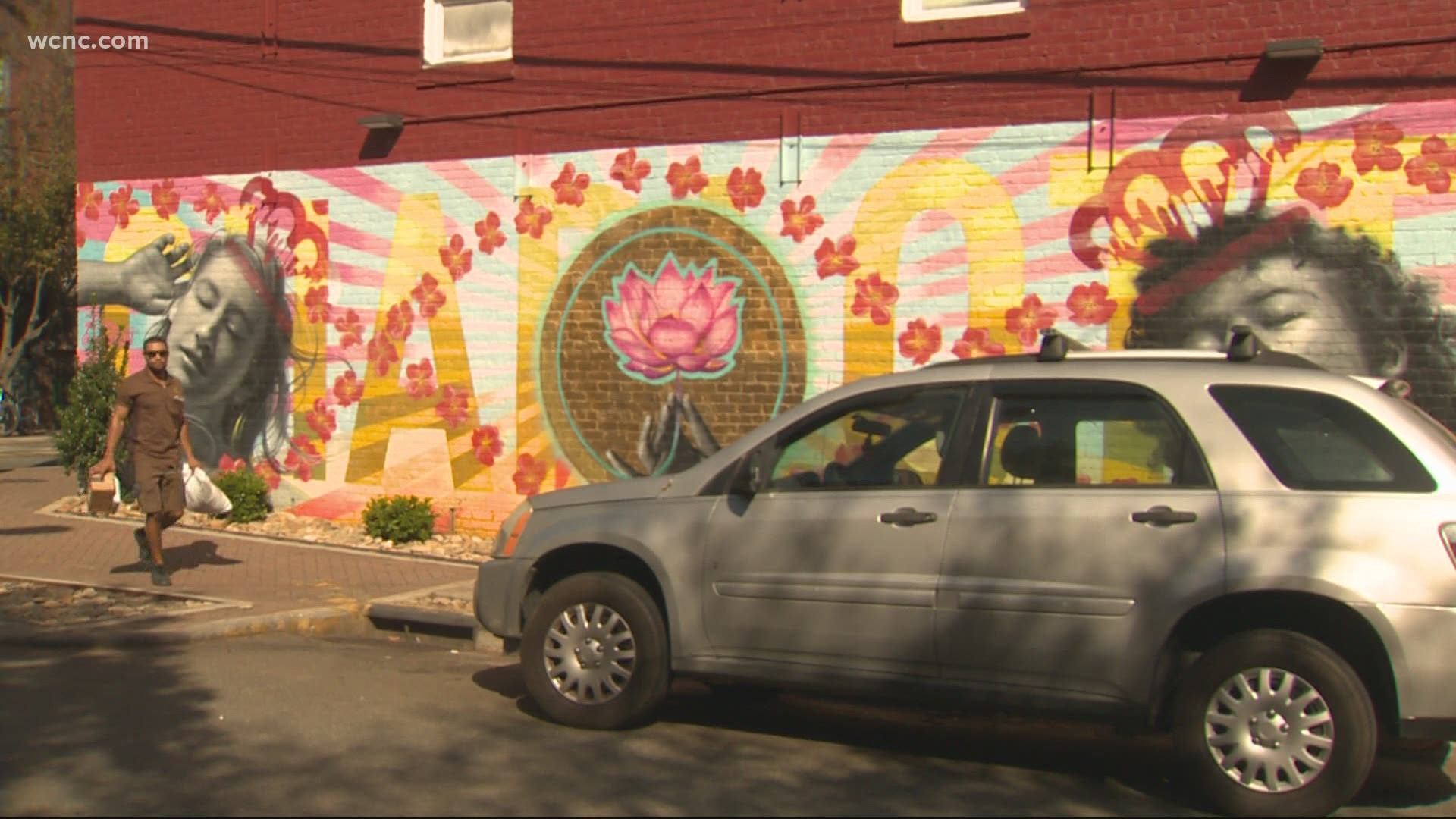 There are dozens of murals in the Charlotte area that are hidden around so many corners and alley ways.