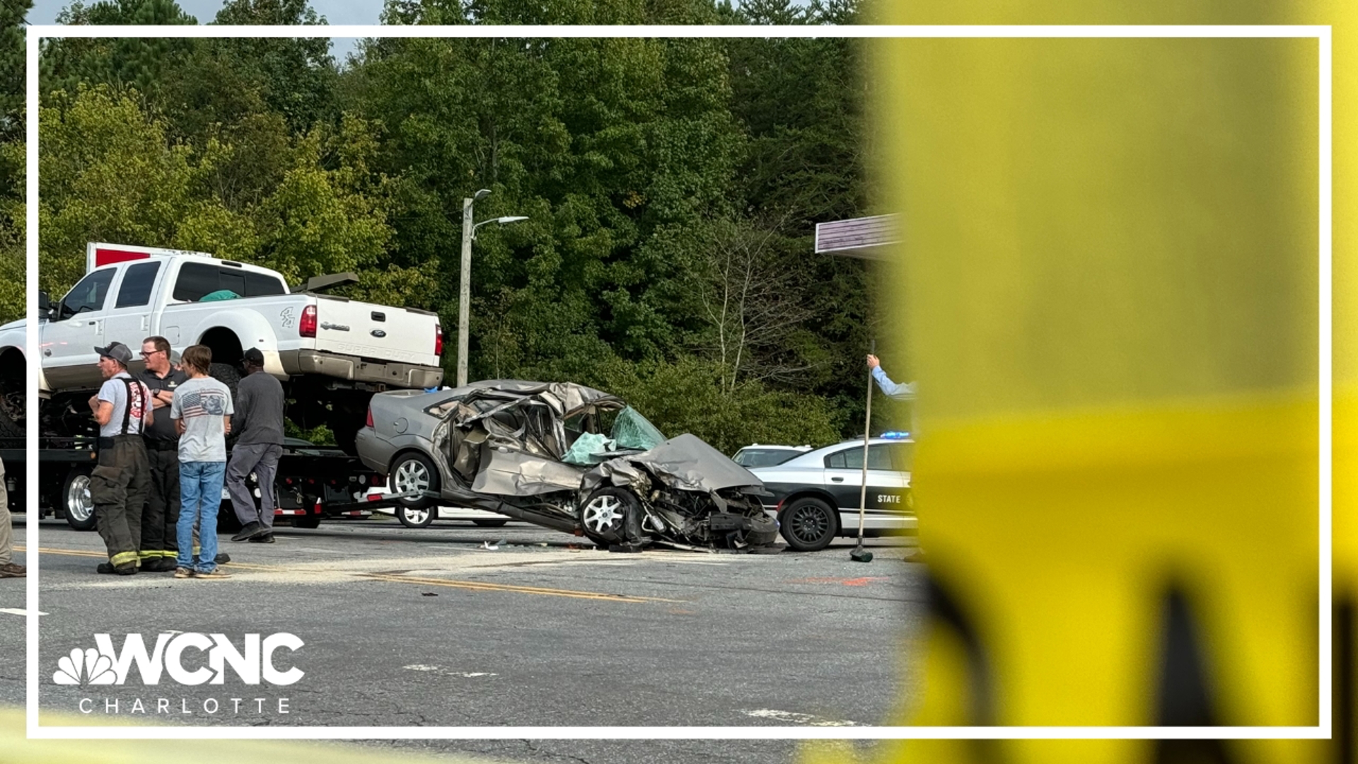 The crash happened near Burns High School on Wednesday.