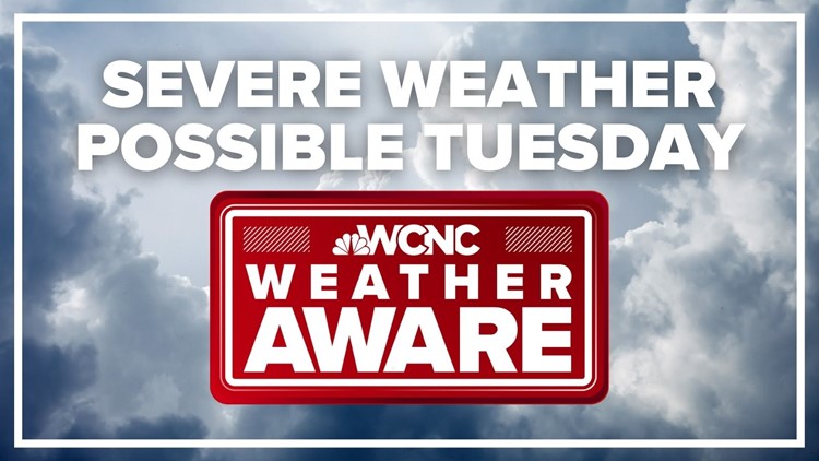 Severe storms possible Tuesday afternoon, evening: #WakeUpCLT To Go