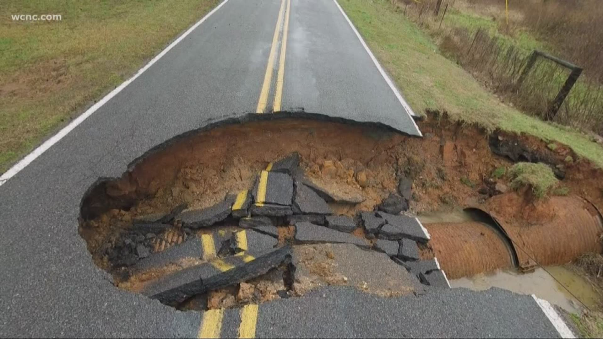Roads Collapse Yards Flood As Rain In Clt Region Persists