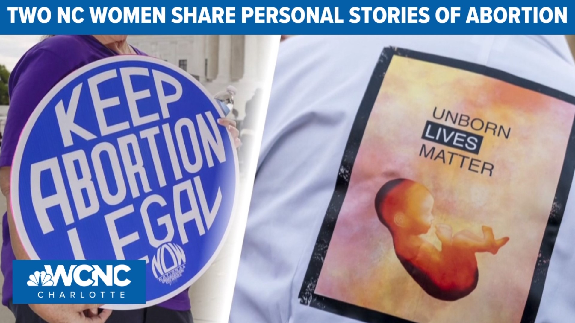 The stories come as hundreds of rallies are being held across the country for abortion rights.