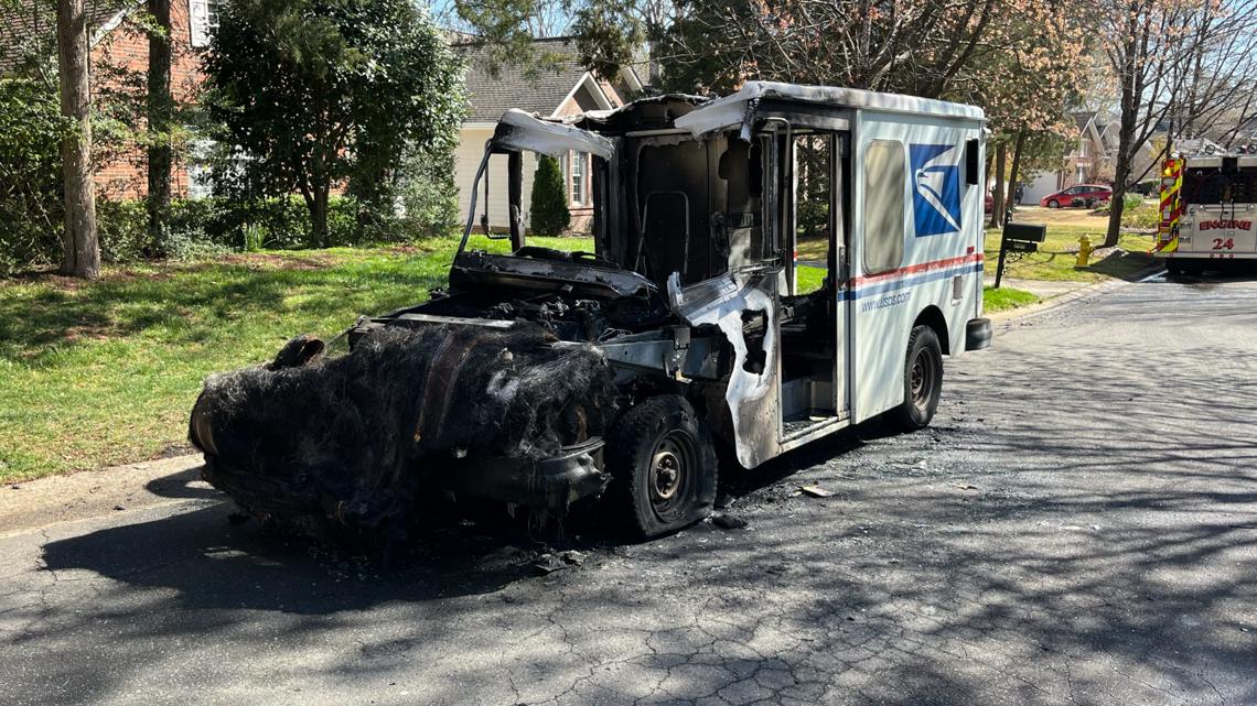 U.S. Postal Service mail truck catches fire near south Charlotte's ...