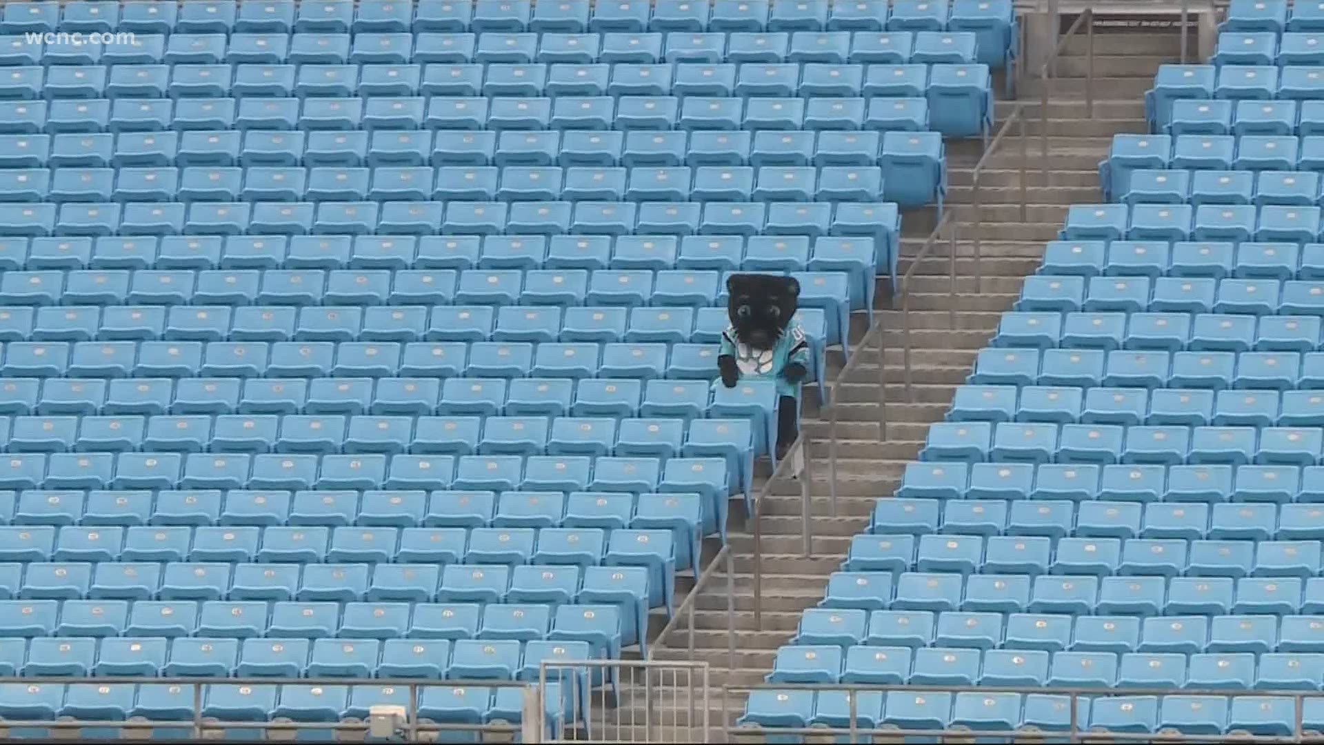 With no fans in the stands, the Panthers used artificial sound to make the event feel more like it would before COVID-19.