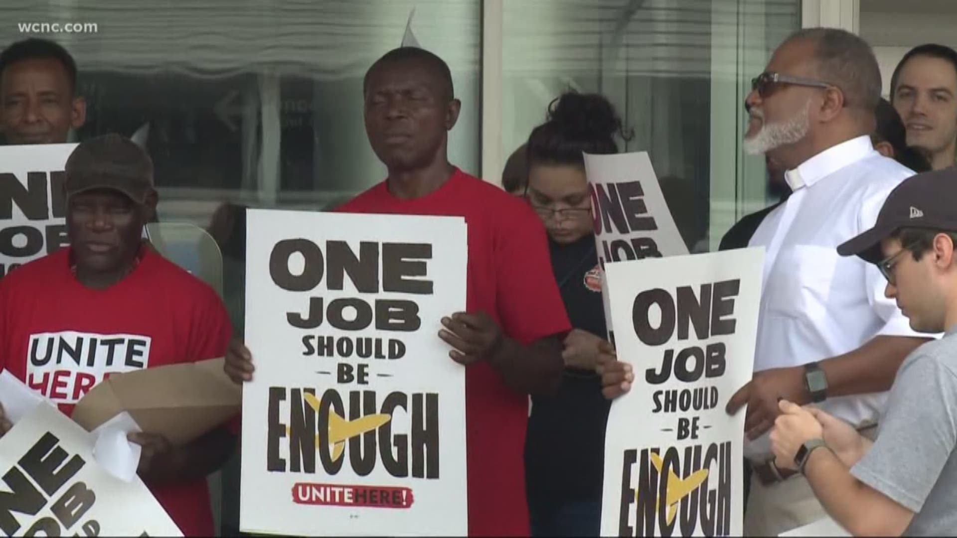 The workers have been threatening to go on strike over low wages and poor health benefits. Many of them say they need a second job to get by.