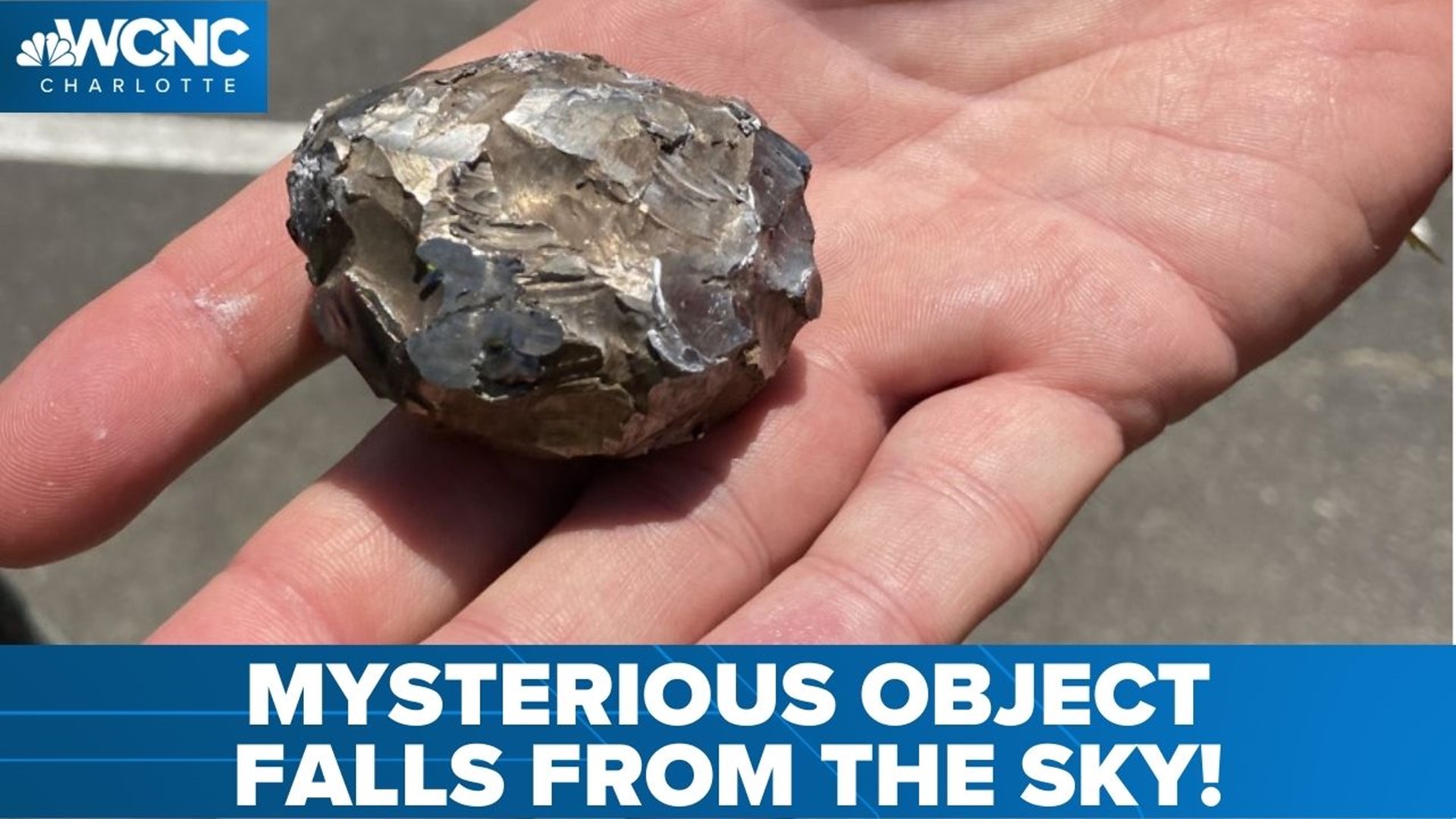 A mysterious object fell from the sky without warning. It shattered a window and left behind an unsolved mystery.