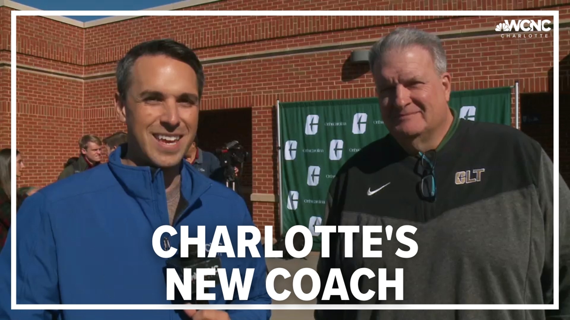 Nick Carboni introduces new University of North Carolina at Charlotte head football coach Biff Poggi.