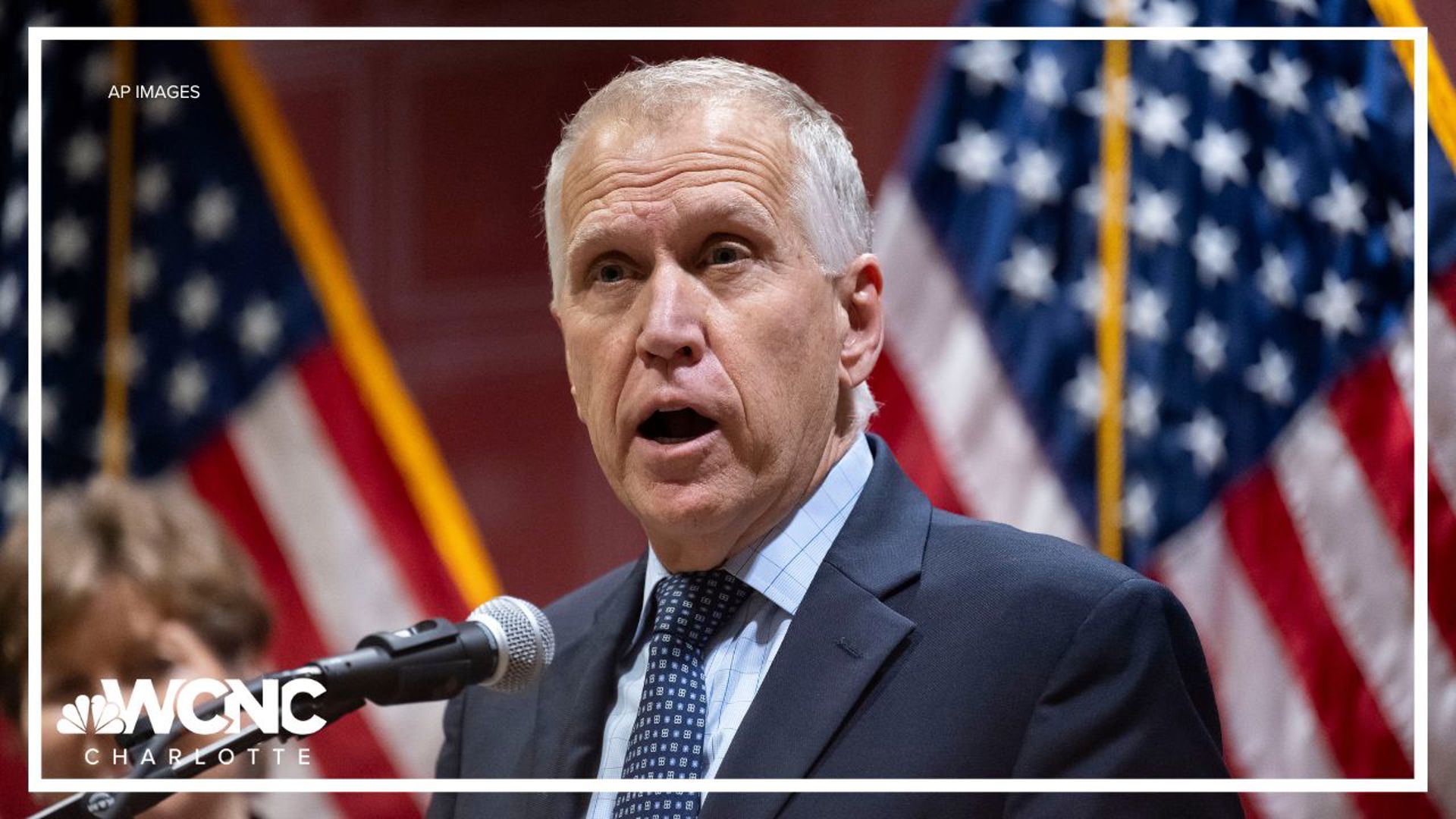 Sen. Thom Tillis discusses the legacy of Rev. Billy Graham during the unveiling of a statue honoring Graham at the U.S. Capitol.