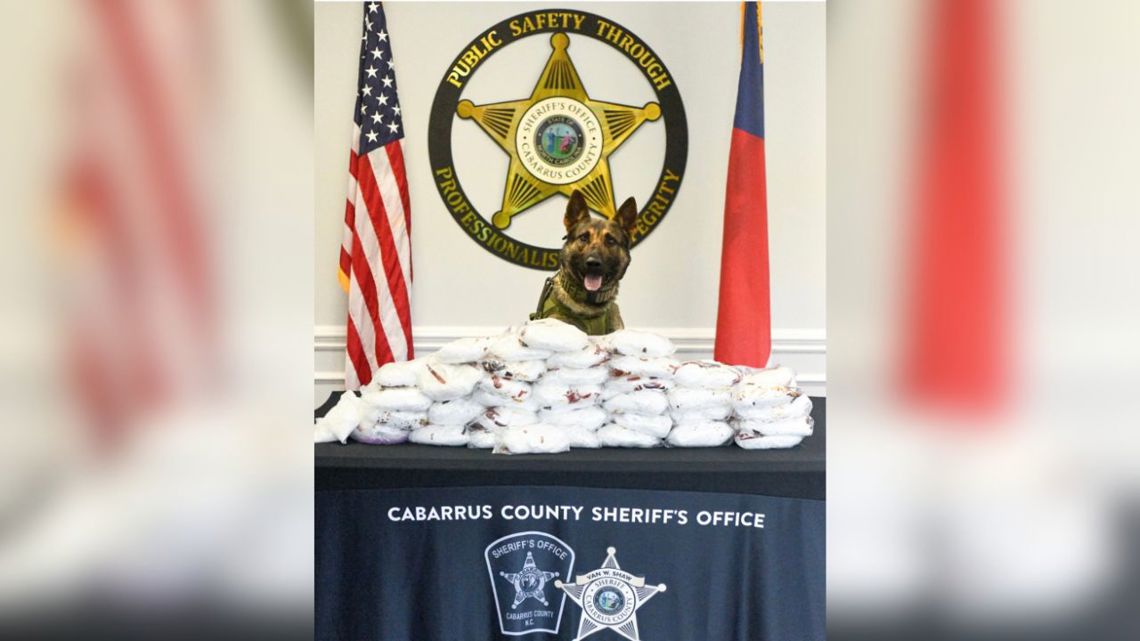 Nearly 80 pounds of meth seized during Cabarrus County traffic stop