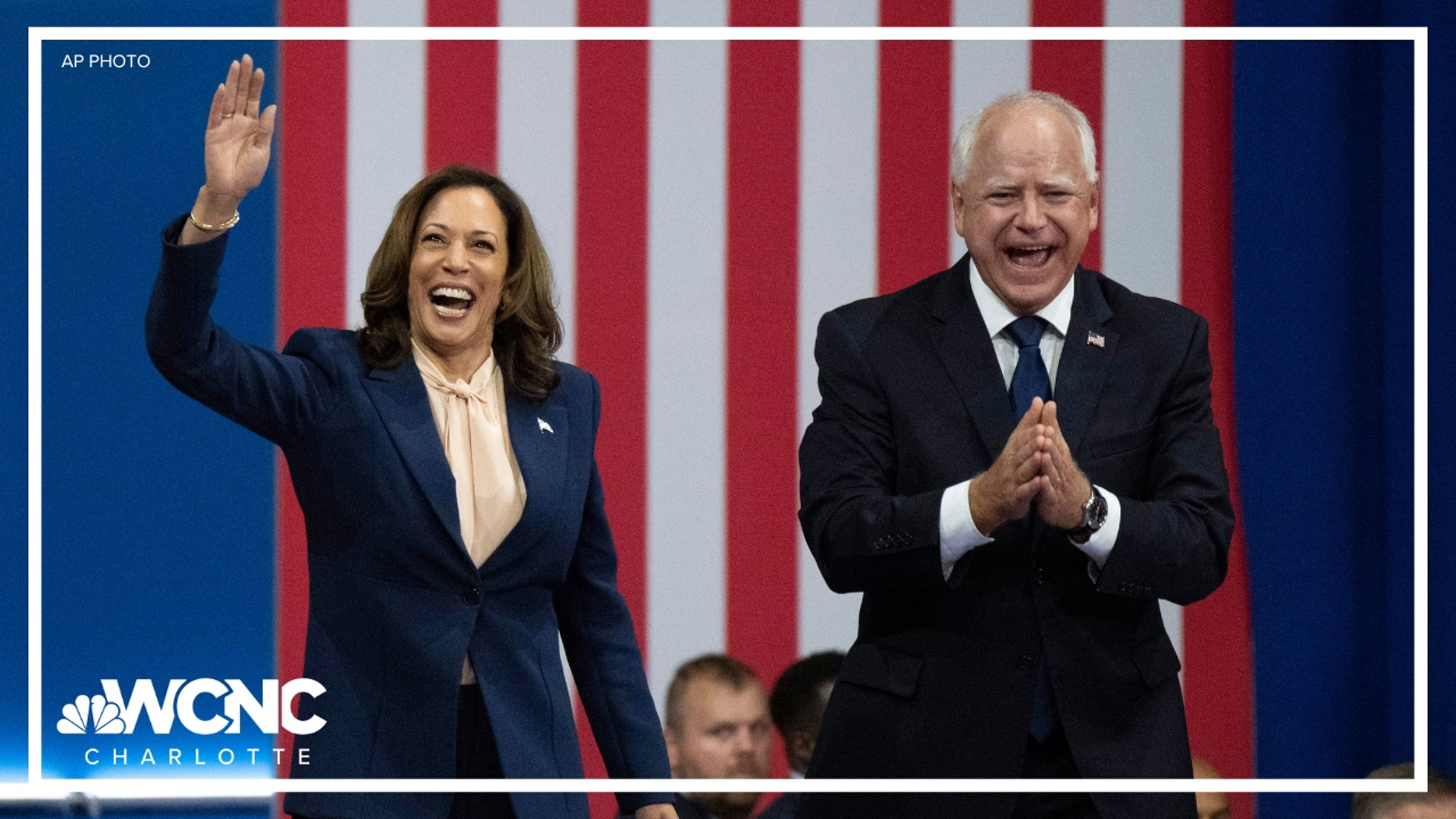 Kamala Harris introduced Minnesota Gov. Tim Walz to the nation at a raucous rally Tuesday in battleground Pennsylvania that was aimed at building momentum.