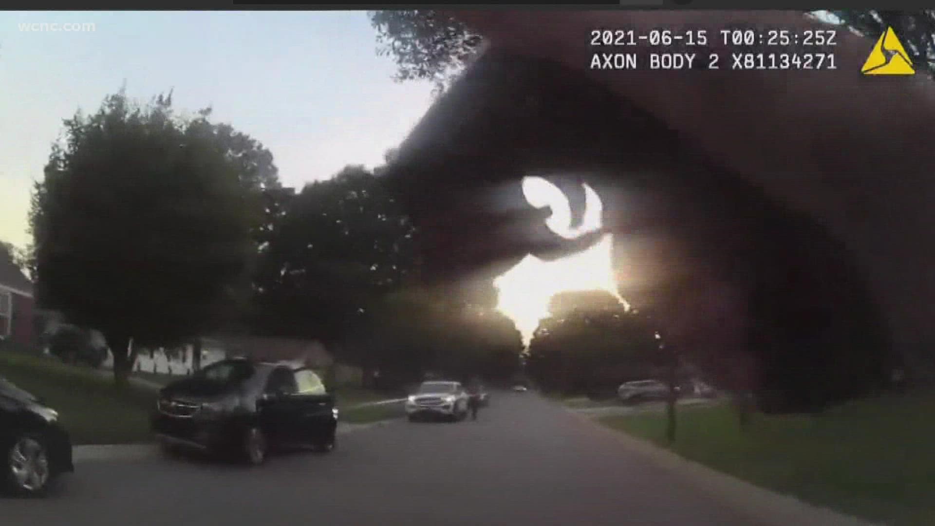 A Charlotte woman was falsley detained by CMPD in June 2021. Bodycam footage released Wednesday shows the moment police took her into handcuffs.