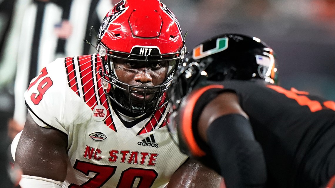 NC State's projected first-round NFL Draft pick Ikem Ekwonu is