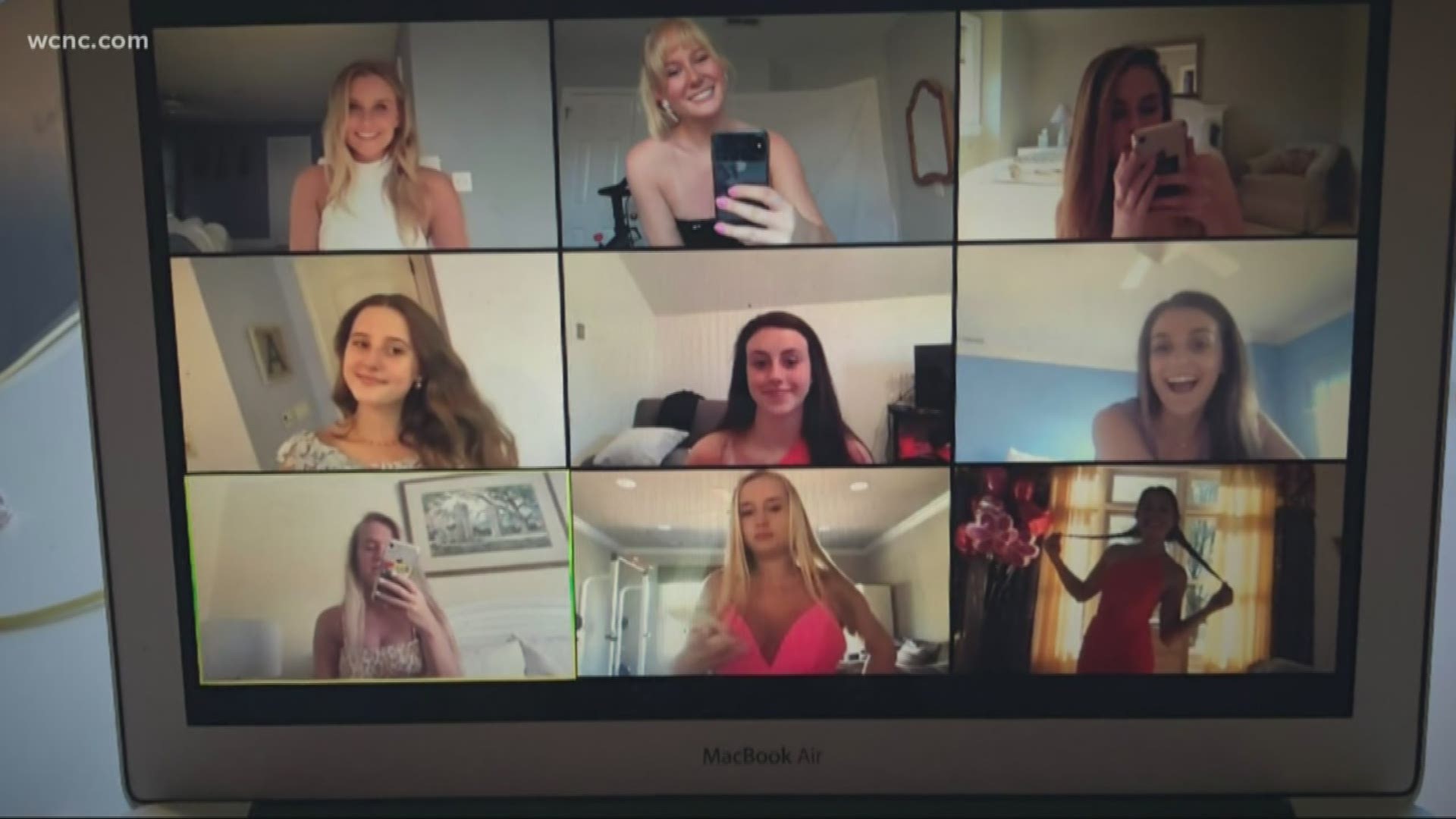 One group of Charlotte high school seniors got together for a virtual prom to celebrate on the day they would've been in person.