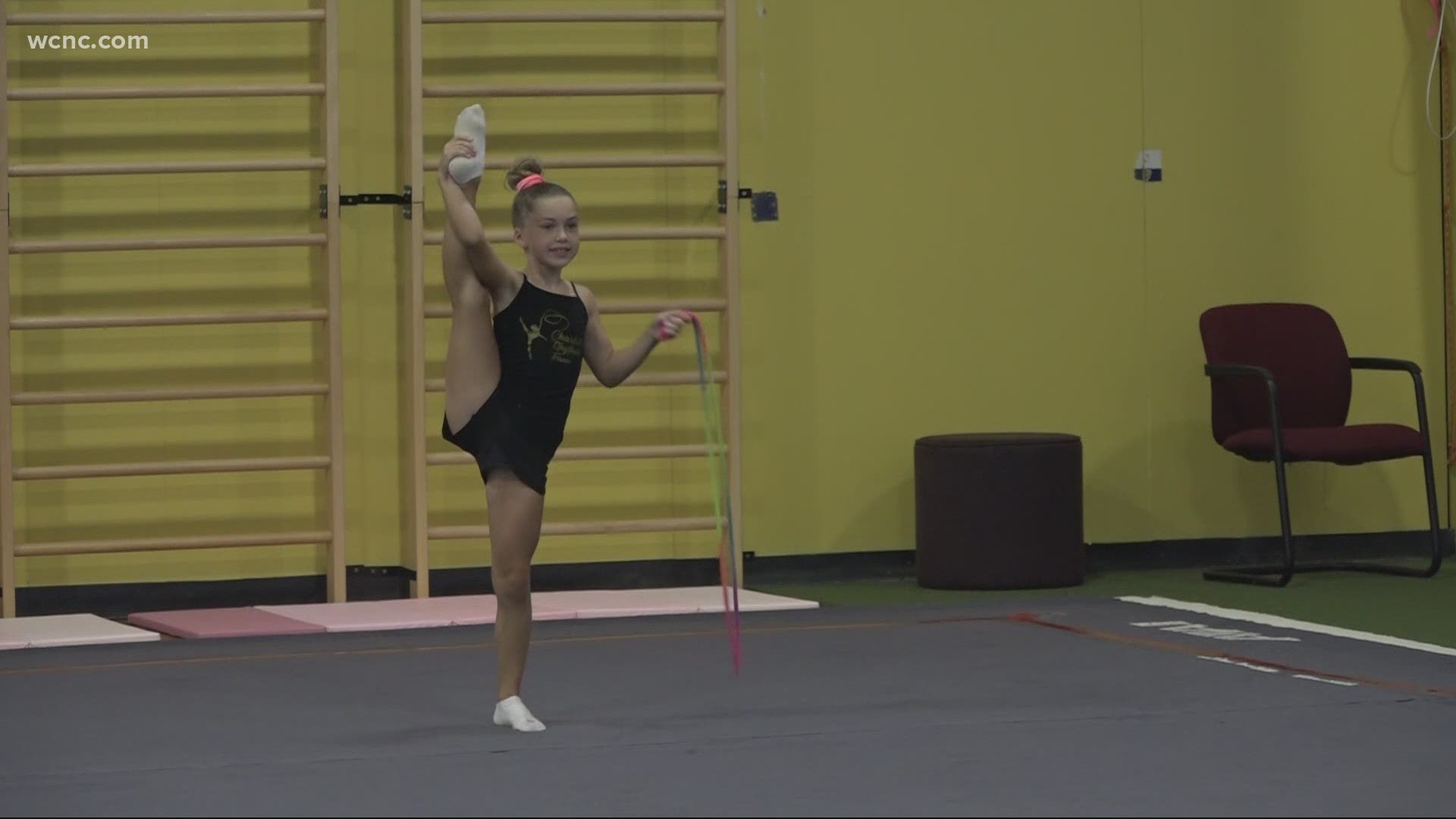 Head Coach Anna Sokolova-Wilson arrives at the Charlotte Rhythmic Gymnastics Center every morning before 8 a.m.