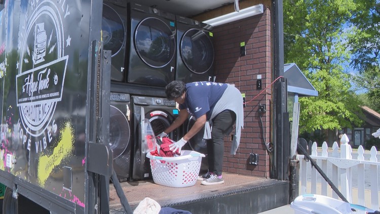 Here's how a mobile shower, laundry station is helping combat homelessness in Charlotte