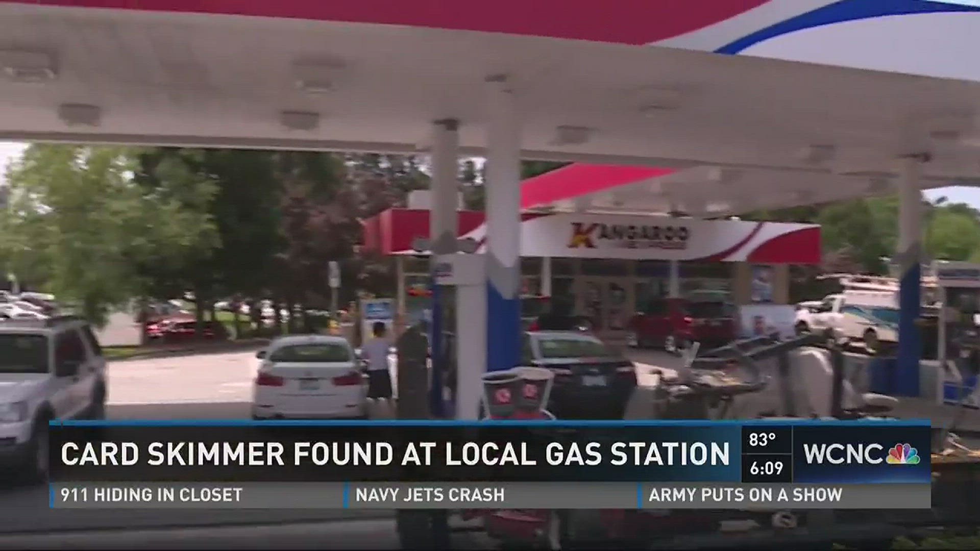 Skimmer found at S. Charlotte gas station