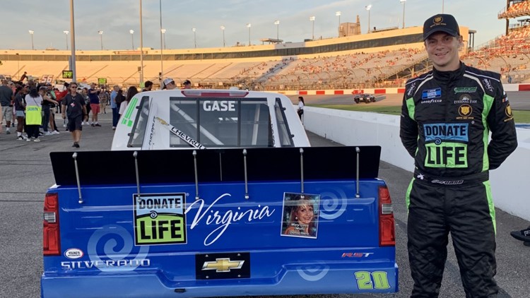 NASCAR driver advocating for organ donation in honor of his late mother