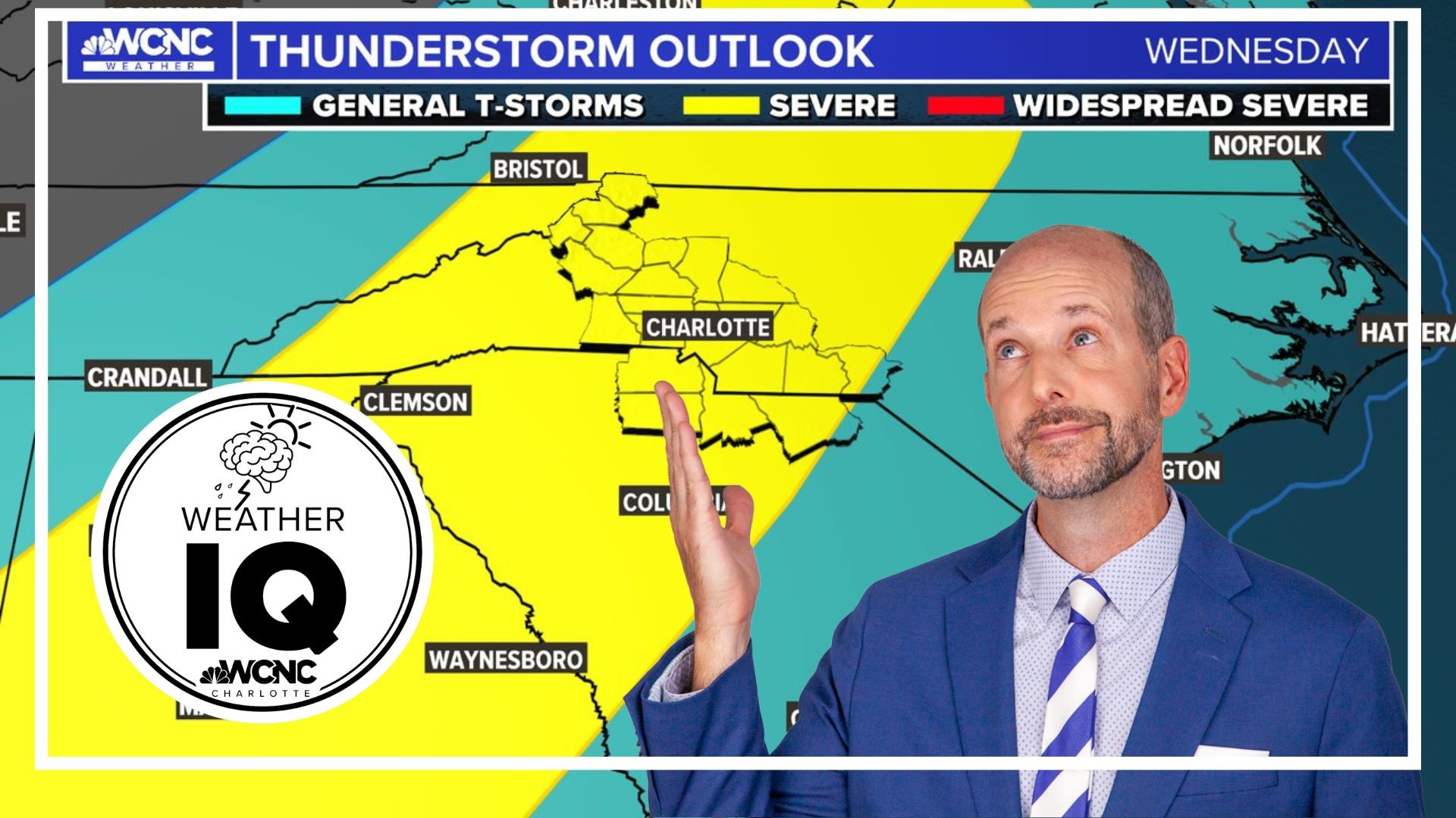A line of storms could create severe weather this week in the Carolinas. Brad Panovich has the latest forecast, including projected impacts for the Charlotte area.