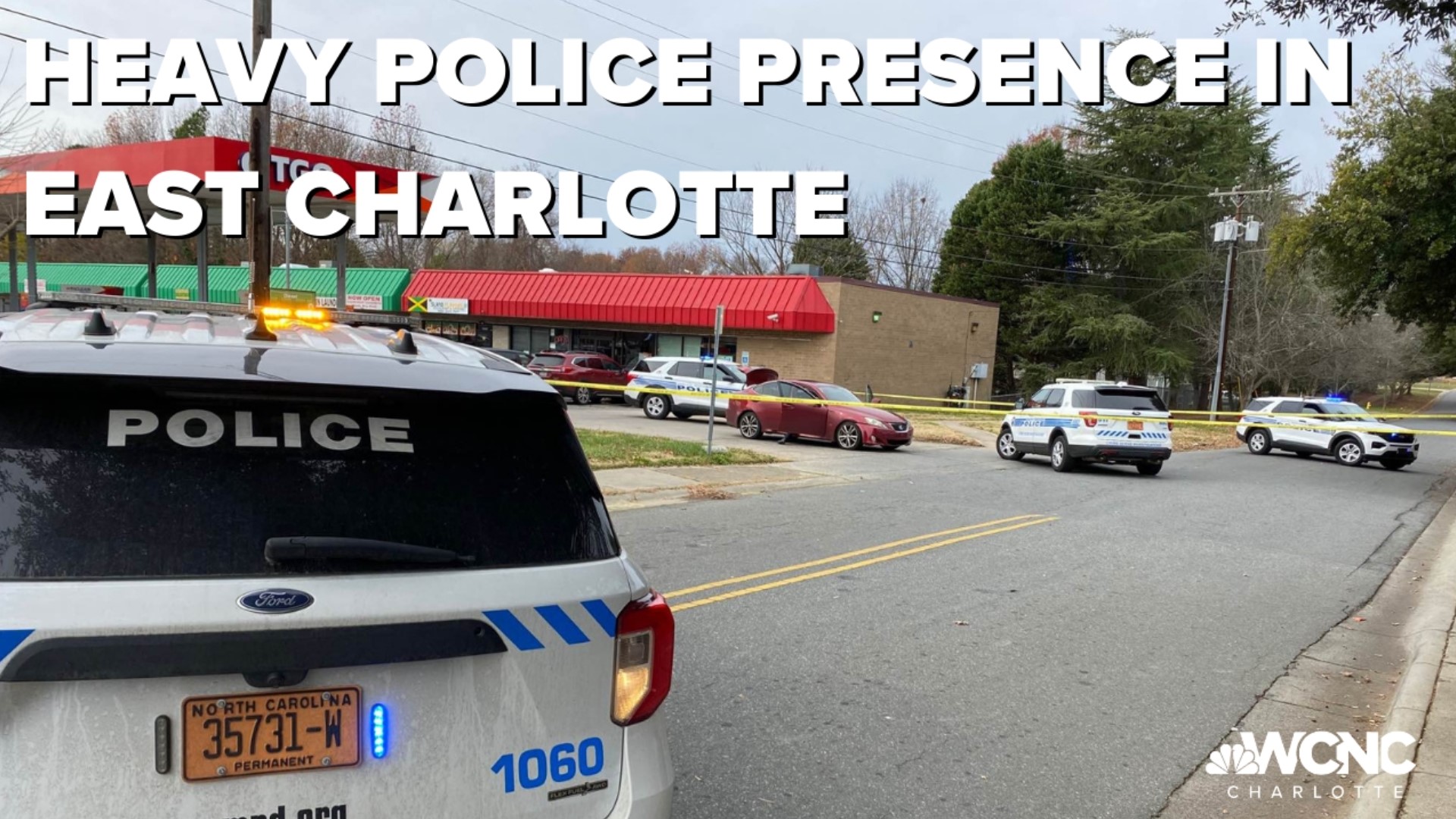 Heavy police presence at east Charlotte shopping center