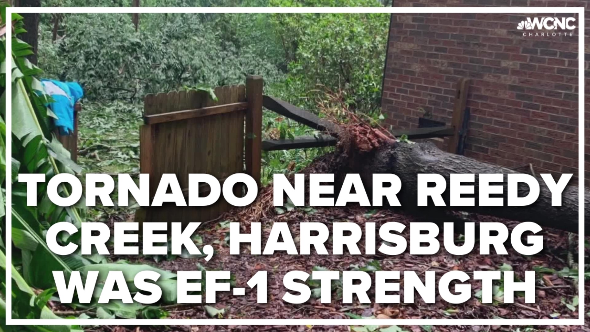 The national weather service confirms a tornado touched down in the Charlotte area.