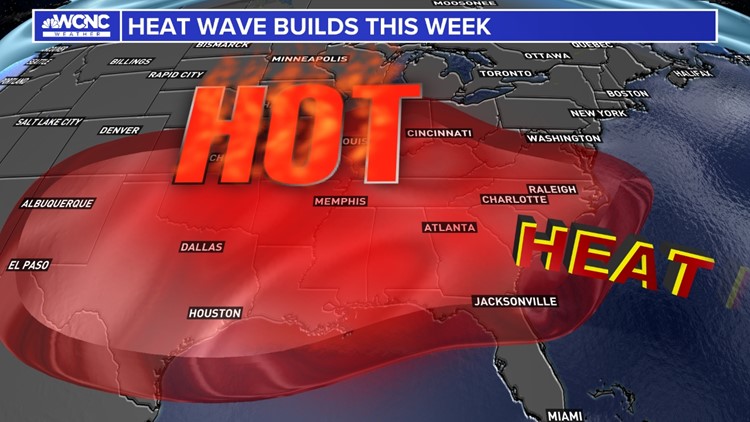 Hottest air of the year impacts the Carolinas