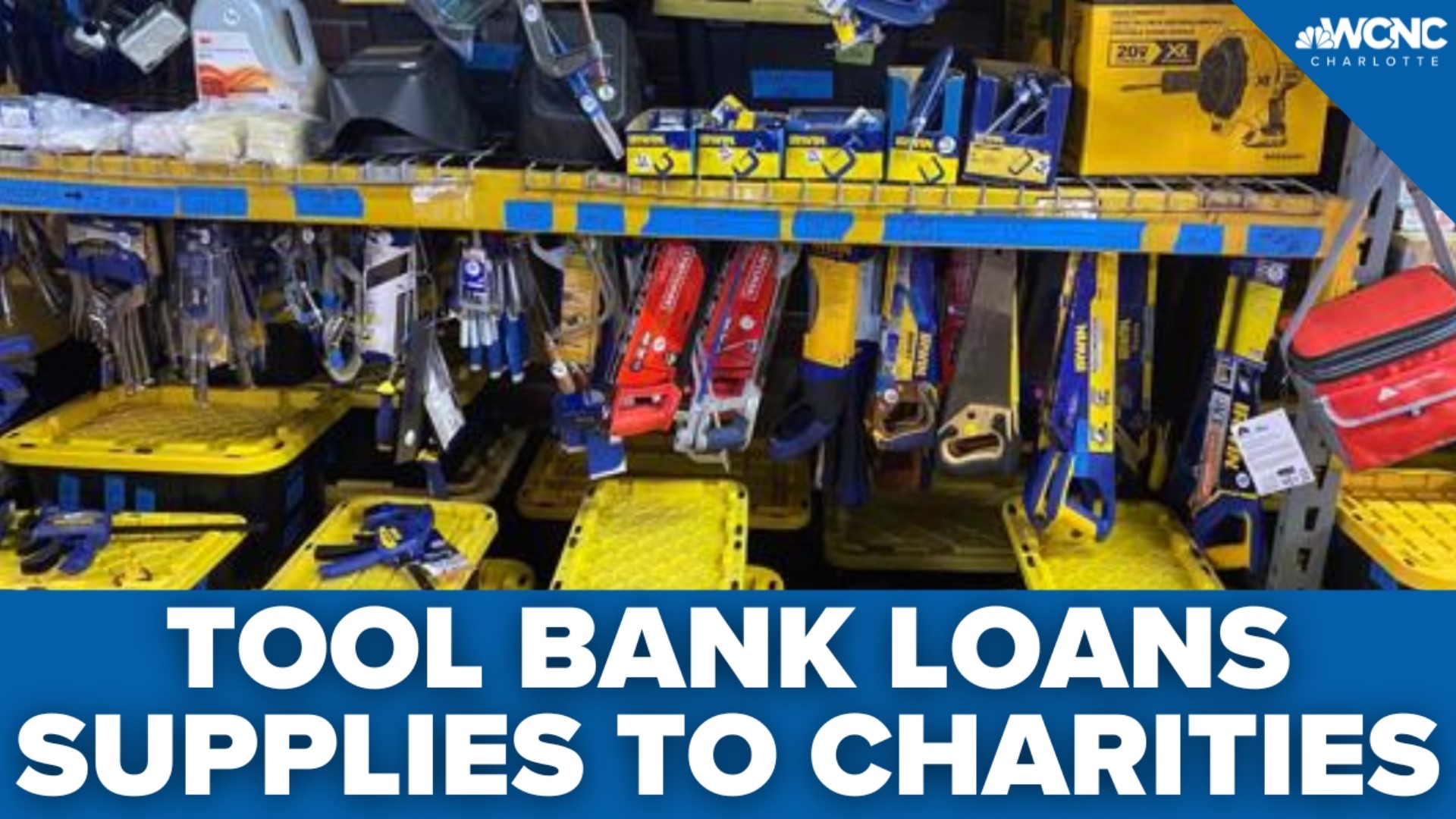 The Charlotte Community Tool Bank is a nonprofit organization that loans tools and equipment to Charlotte-area charities.