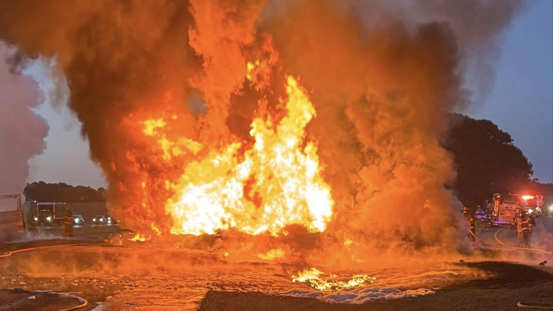 Truck explosion closes I-40 in North Carolina | wcnc.com