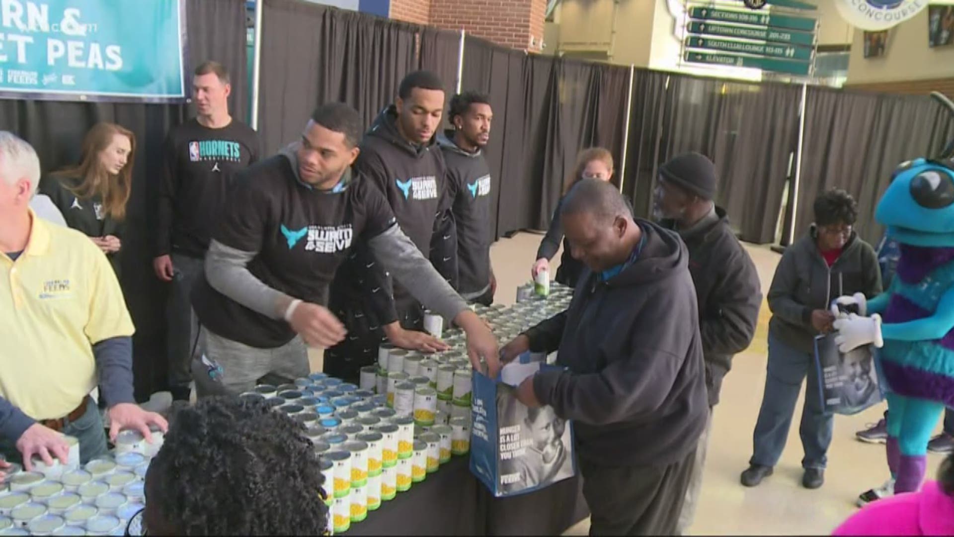 Like many organizations in Charlotte, the Hornets are taking time this holiday season to give back.