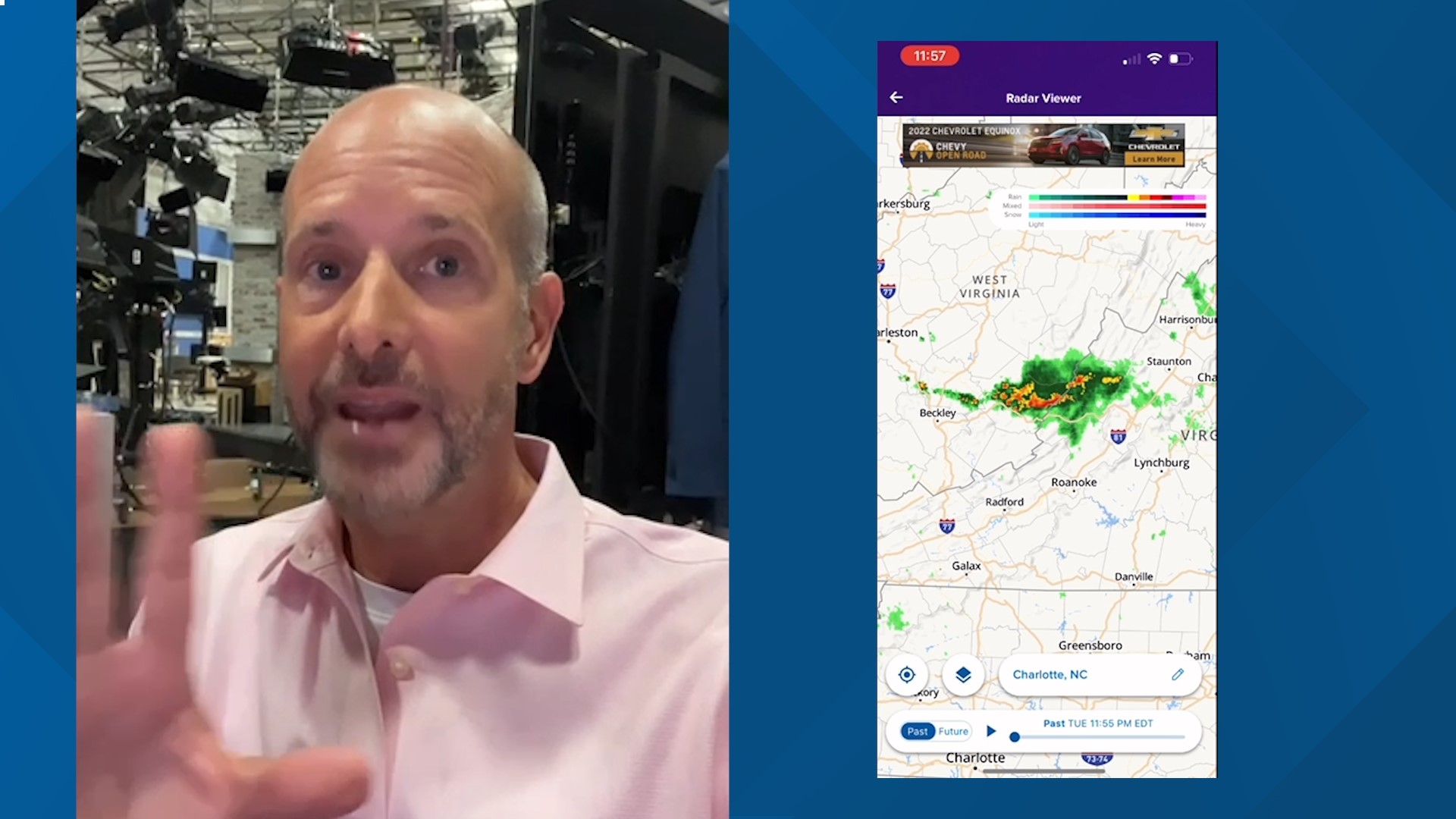 WCNC Charlotte's free app for your phone allows you to watch live severe weather coverage, share neighborhood photos, and learn with Weather IQ.