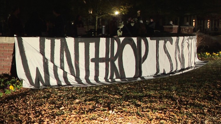 'We don't feel safe in our dorms' | Winthrop University students hold protest, demand action to make campus safer