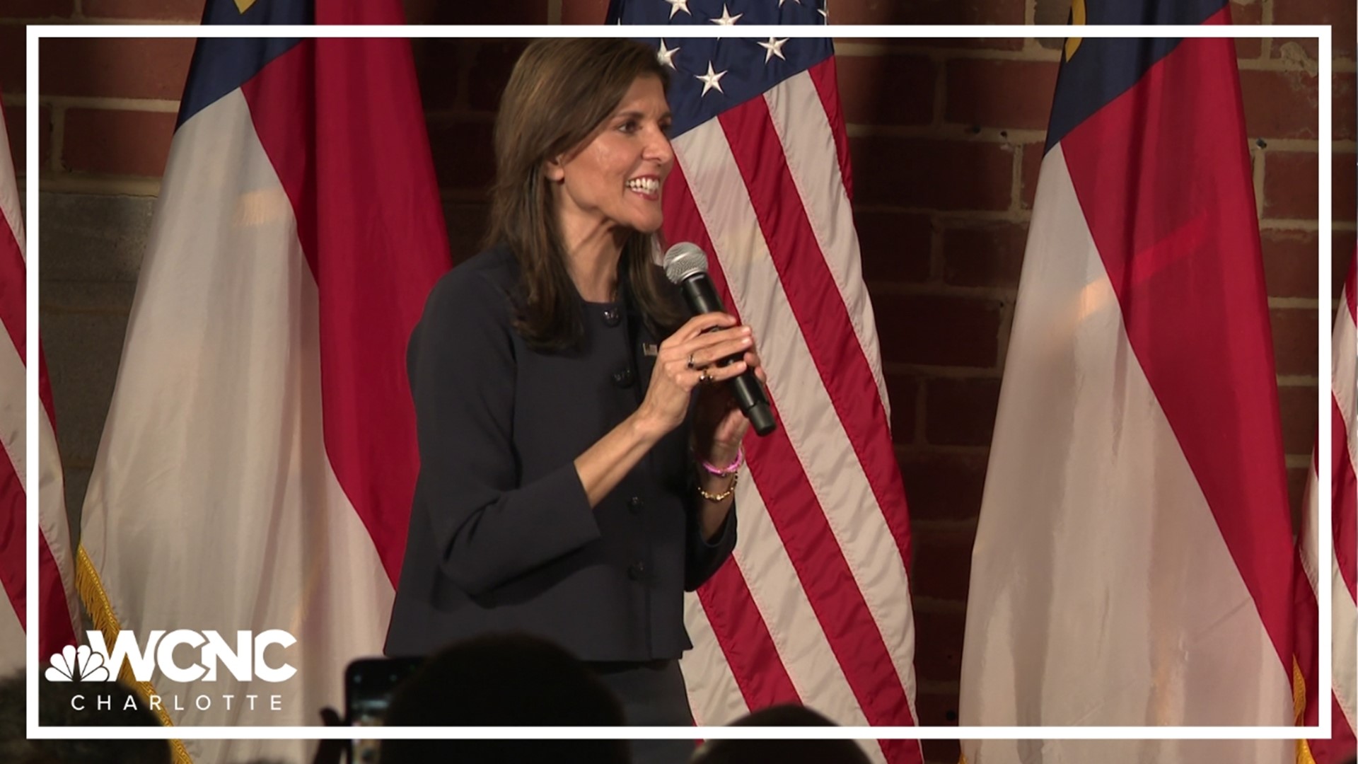 Haley held a rally at Suffolk Brewing in South End on Friday.