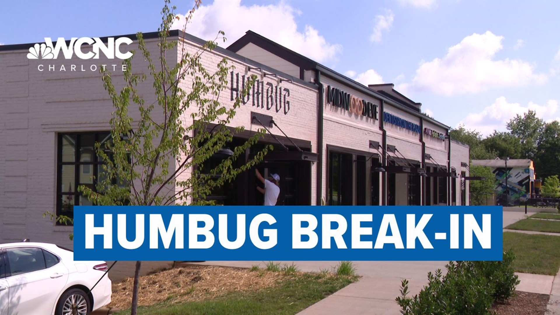 Multiple bottles of liquor were stolen when someone broke into the front door of Humbug in Plaza Midwood early Monday.