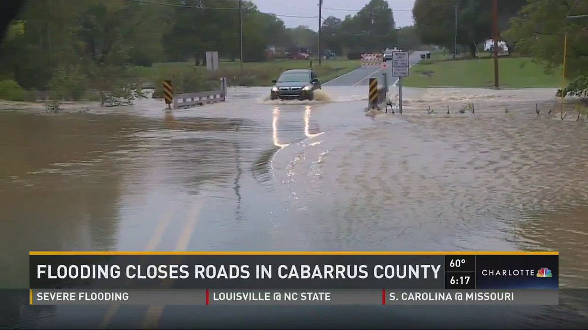 Rocky River flooding wreaks havoc on drivers | wcnc.com