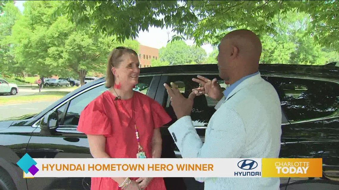 Deserving teacher wins a new car from Charlotte Area Hyundai Dealers