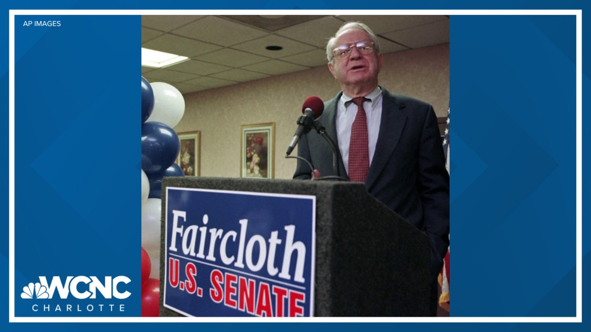 Faircloth, who served one Senate term before losing to then-unknown Democrat John Edwards in 1998, died at his home in Clinton, said Brad Crone.