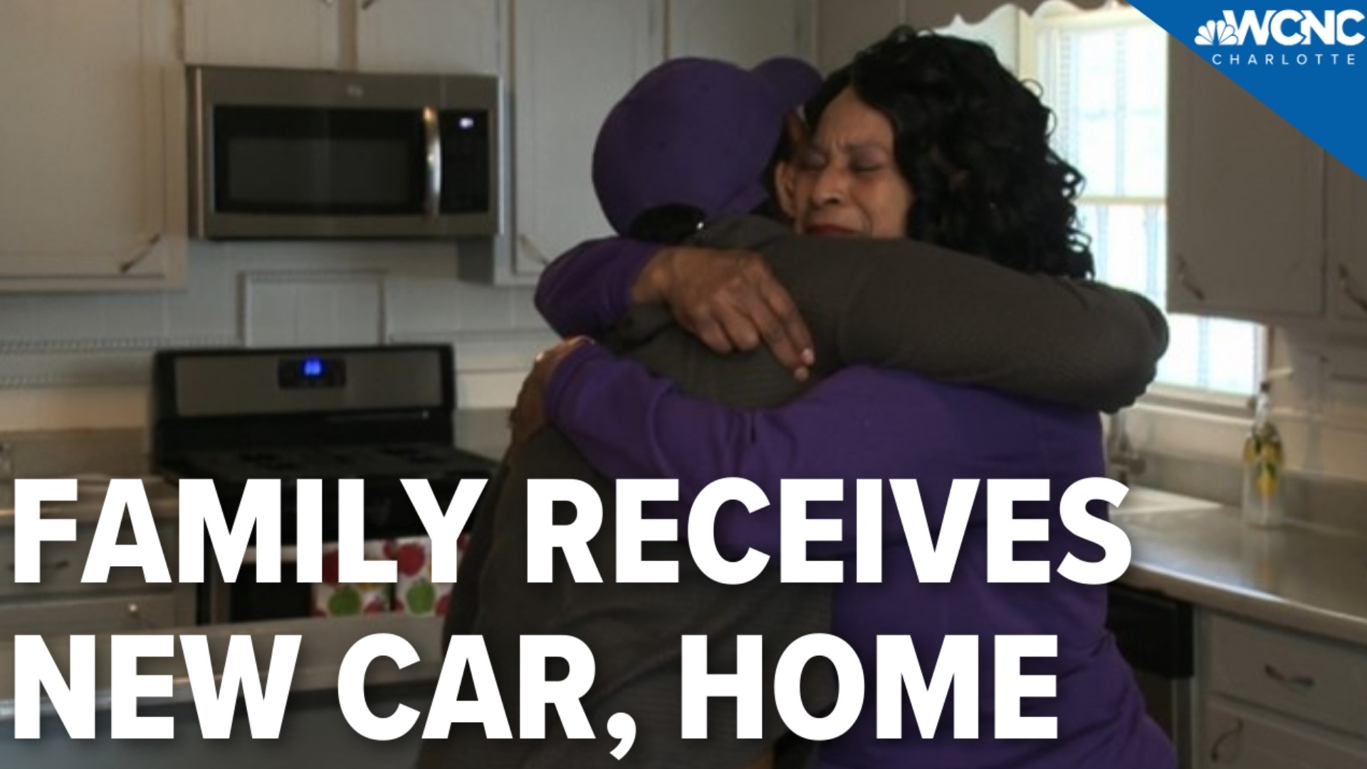 Charlotte nonprofit Gracious Hands surprised a single mother and her two daughters Thursday with a new home and car.