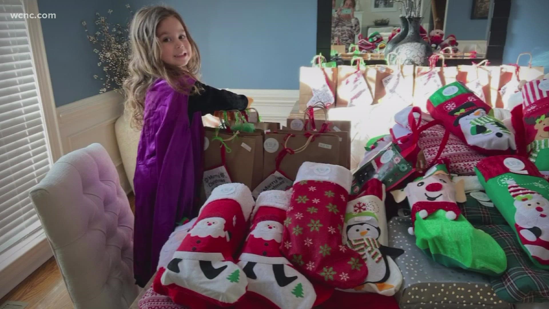 Evangeline needs less than $5,000 to make her stocking drive goal for 2021. The fundraiser was born after Eva spent time at Levine Children's hospital herself.