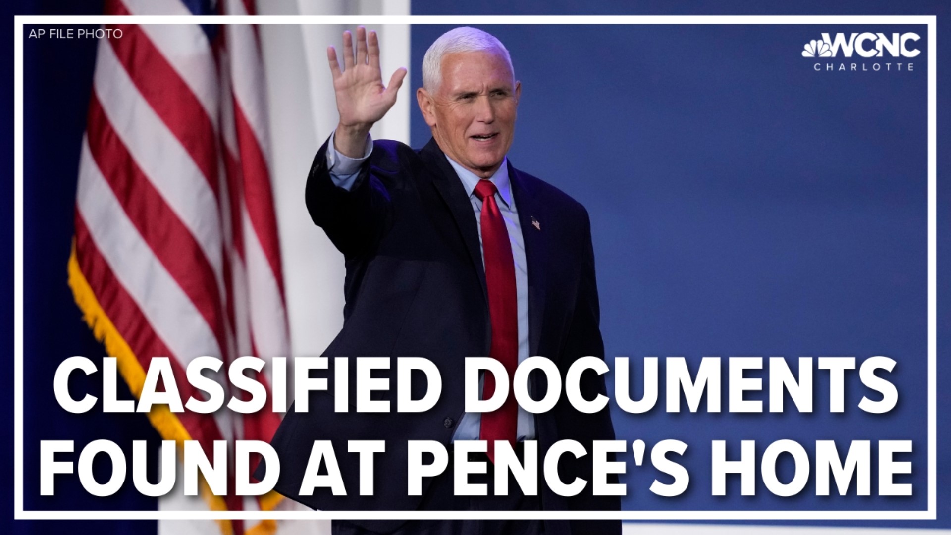 Documents with classified markings were discovered in former Vice President Mike Pence's Indiana Home last week, his lawyer told the National Archives in a letter.