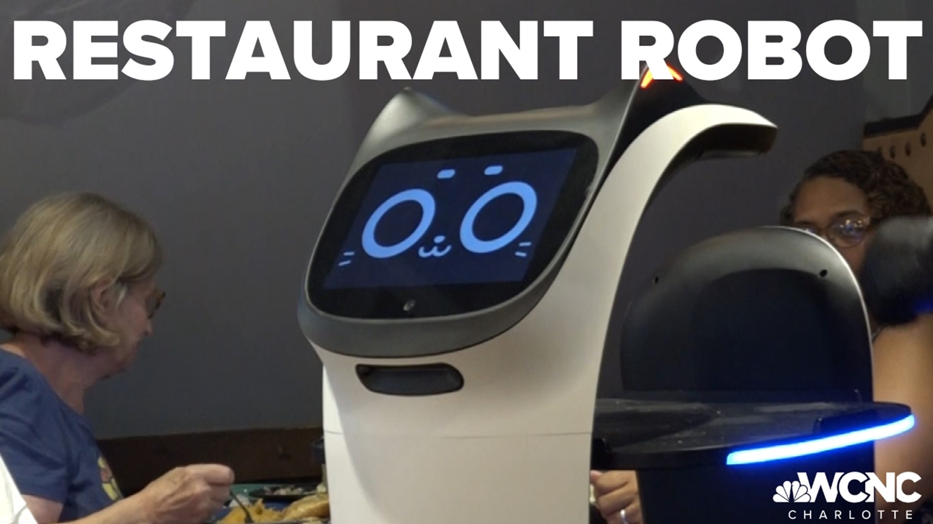 The robot has 360 cameras and with customization knows its way around the restaurant.