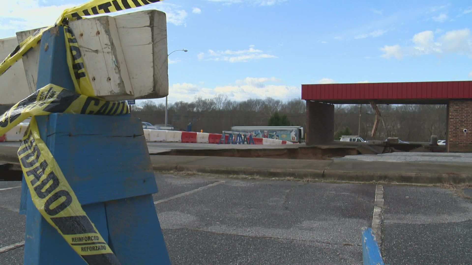 The sinkhole at Morganton's main post office could soon be fixed.