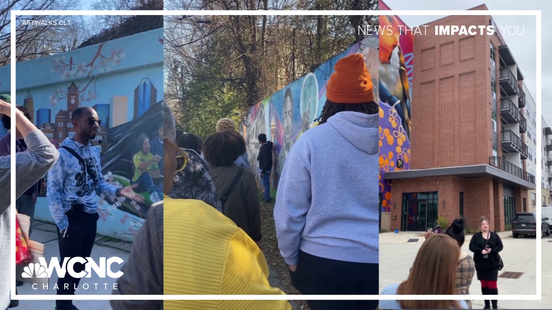 Both ArtWalks CLT and MuralTours704 get people out in the streets of Charlotte engaging with public artwork.